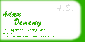 adam demeny business card