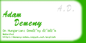 adam demeny business card